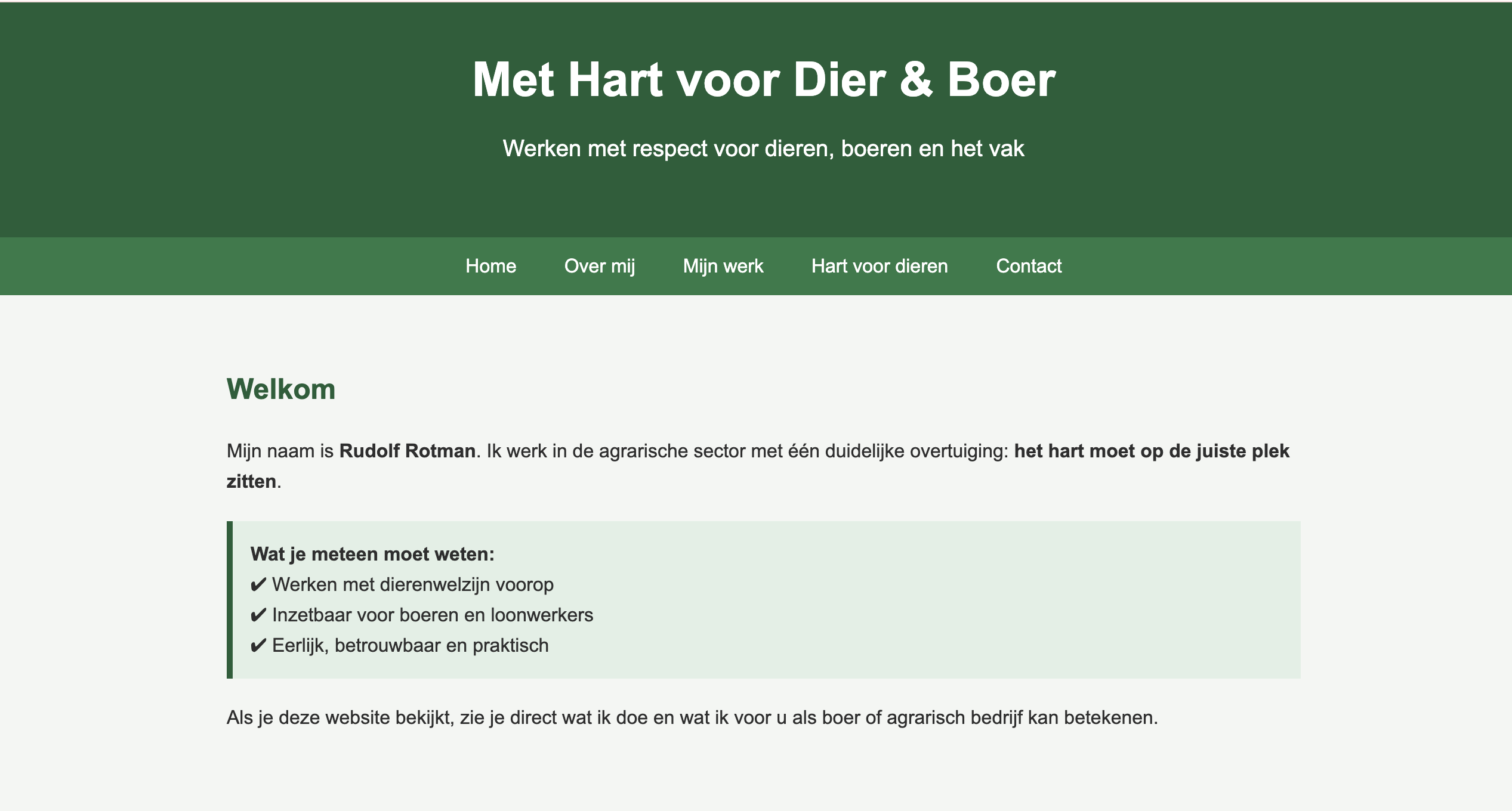 Hart voor Dieren website
